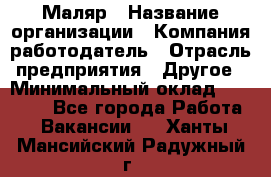 Маляр › Название организации ­ Компания-работодатель › Отрасль предприятия ­ Другое › Минимальный оклад ­ 20 000 - Все города Работа » Вакансии   . Ханты-Мансийский,Радужный г.